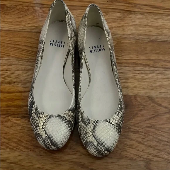 Stuart Weitzman Bambina Flats in Snakeskin - Picture 1 of 5
